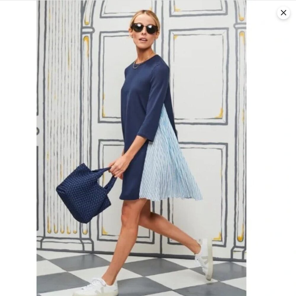 Tuckernuck Navy and Light Blue Mini Dress